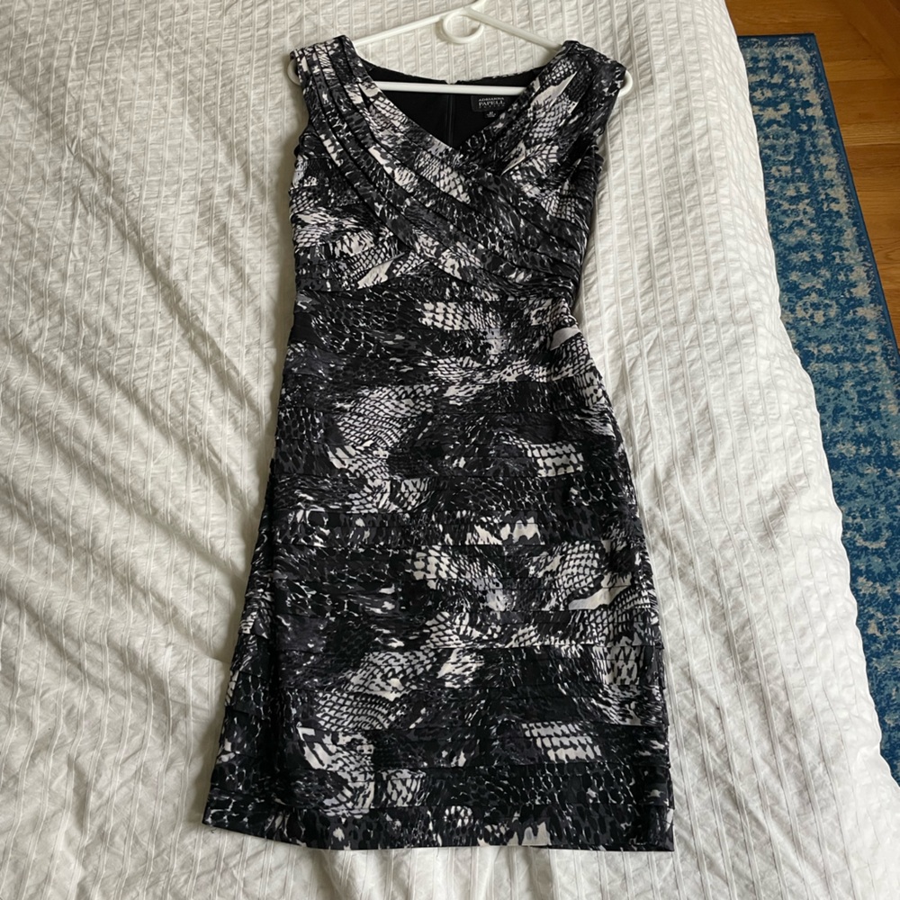 Adrianna Papell snake print mini dress